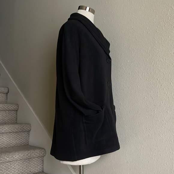 Cuddl Duds Sz L Black Button Up Top - Picture 2 of 14